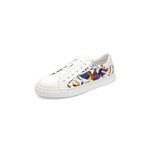 Charleston Shoe Co. Leon White Leather Embroidered Sneakers. Size 9.
